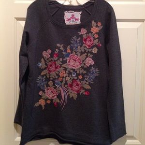 Johnny Was embroidered sweatshirt