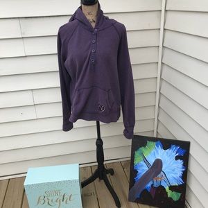 Purple Weathered American Eagle Hoodie