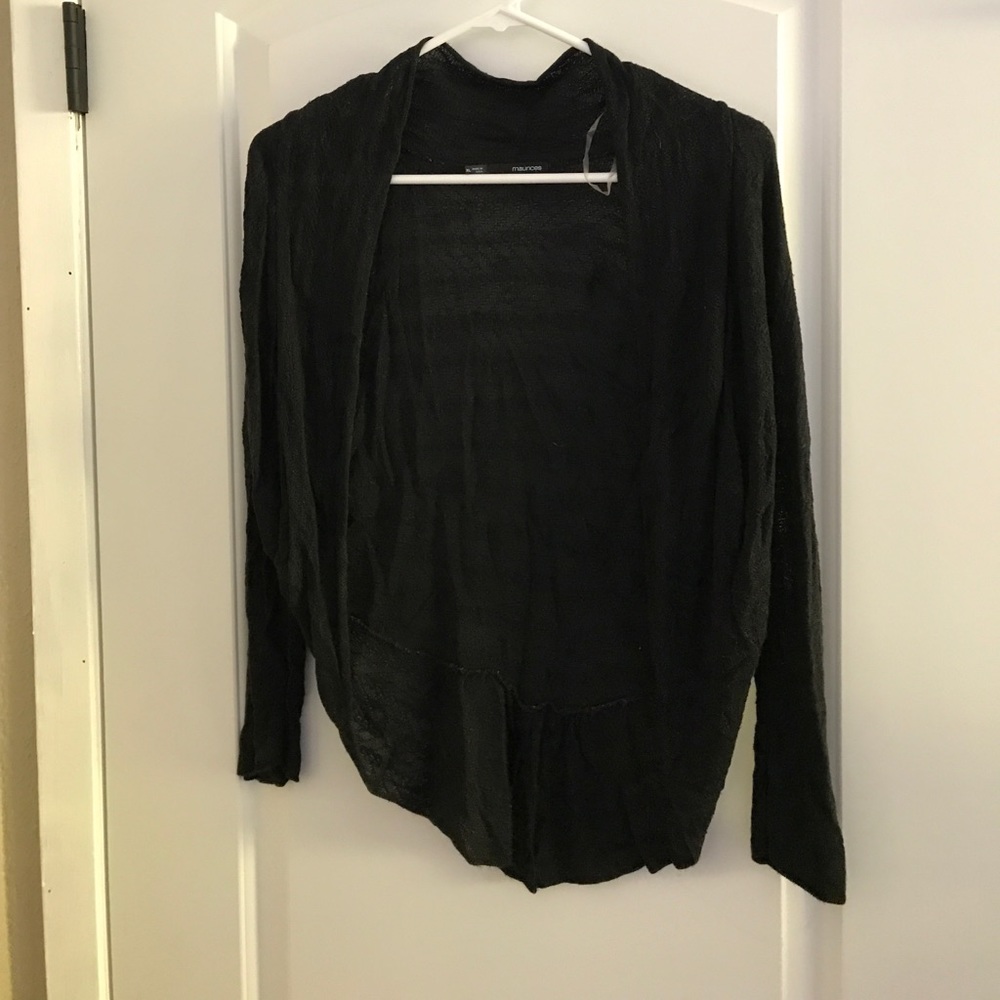 Black shorter 3/4” cardigan