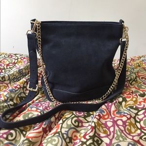 & Other Stories Navy Suede Hobo