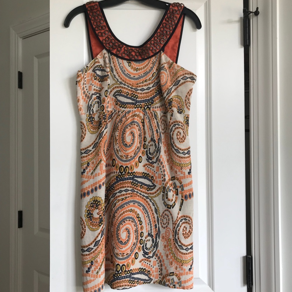 Sure Flattering Jade Linen Dress. Size S.
