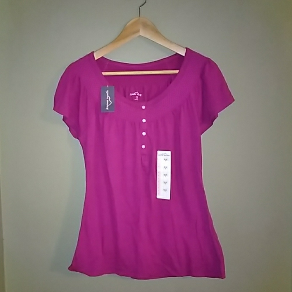 Pink Eddie Bauer Peasant Fit Tee Shurt