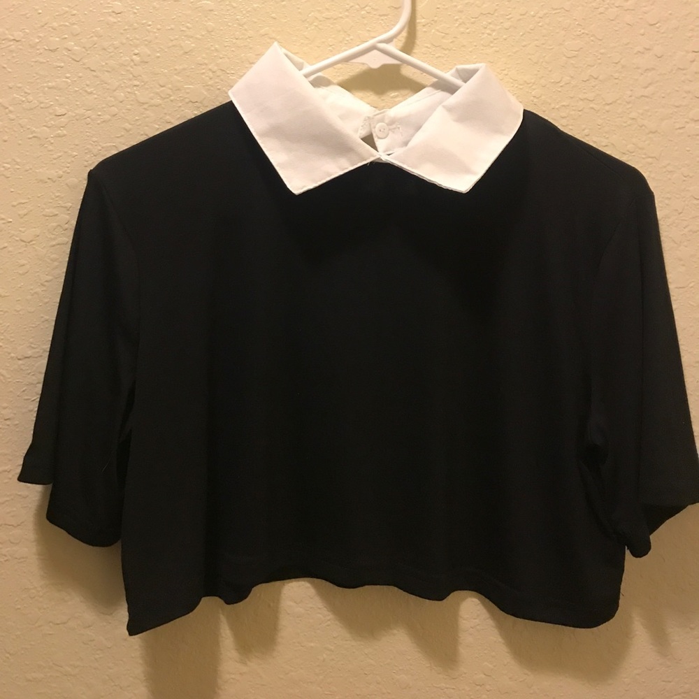 Super cute and sexy Wednesday Addams crop top