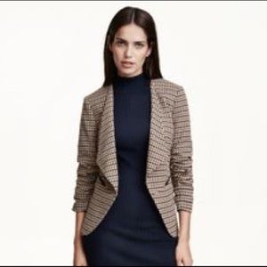 H&M Tan/Black Houndstooth Blazer