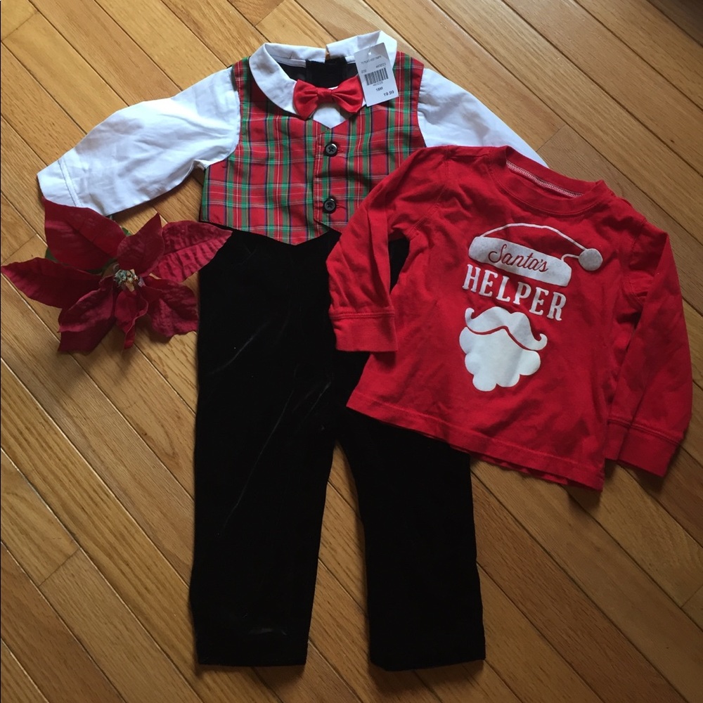 🆕🎅🏼Christmas Bundle 1 piece BNWT&Carter’s T🎅🏼
