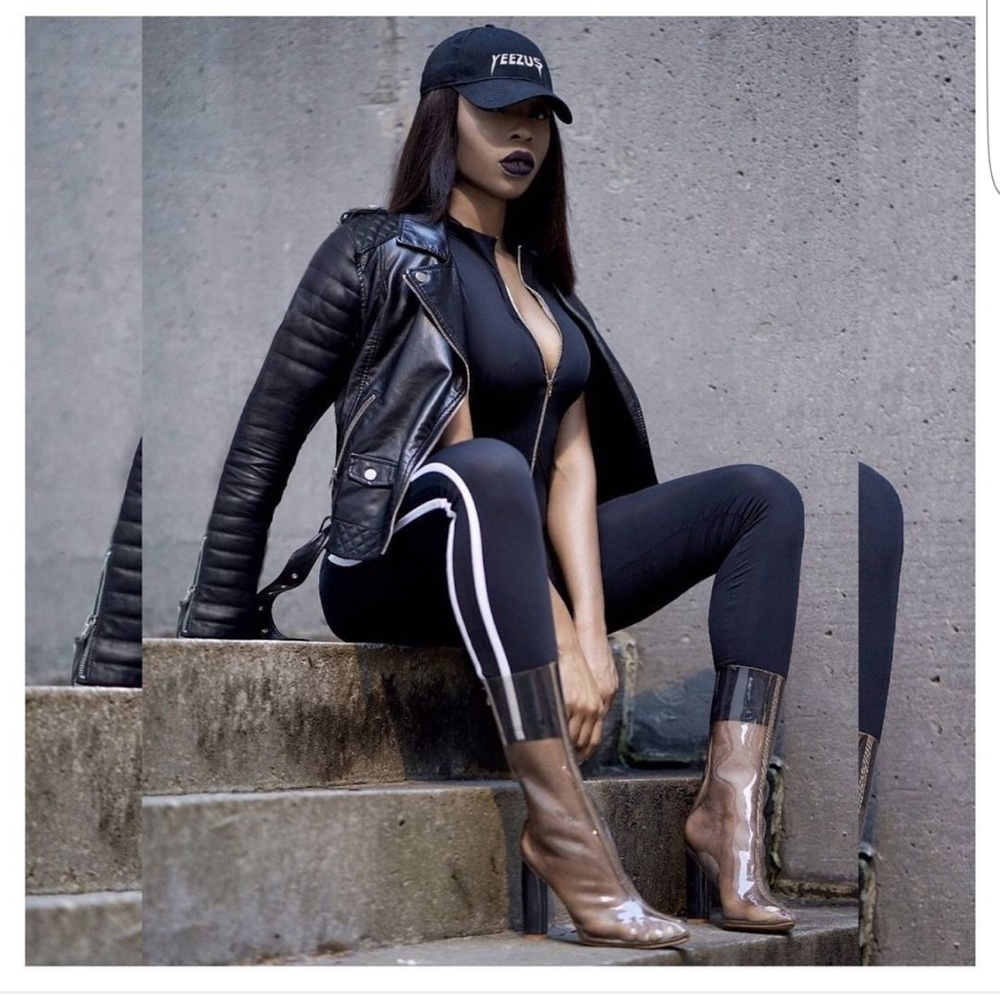 Smoky, perspex heels