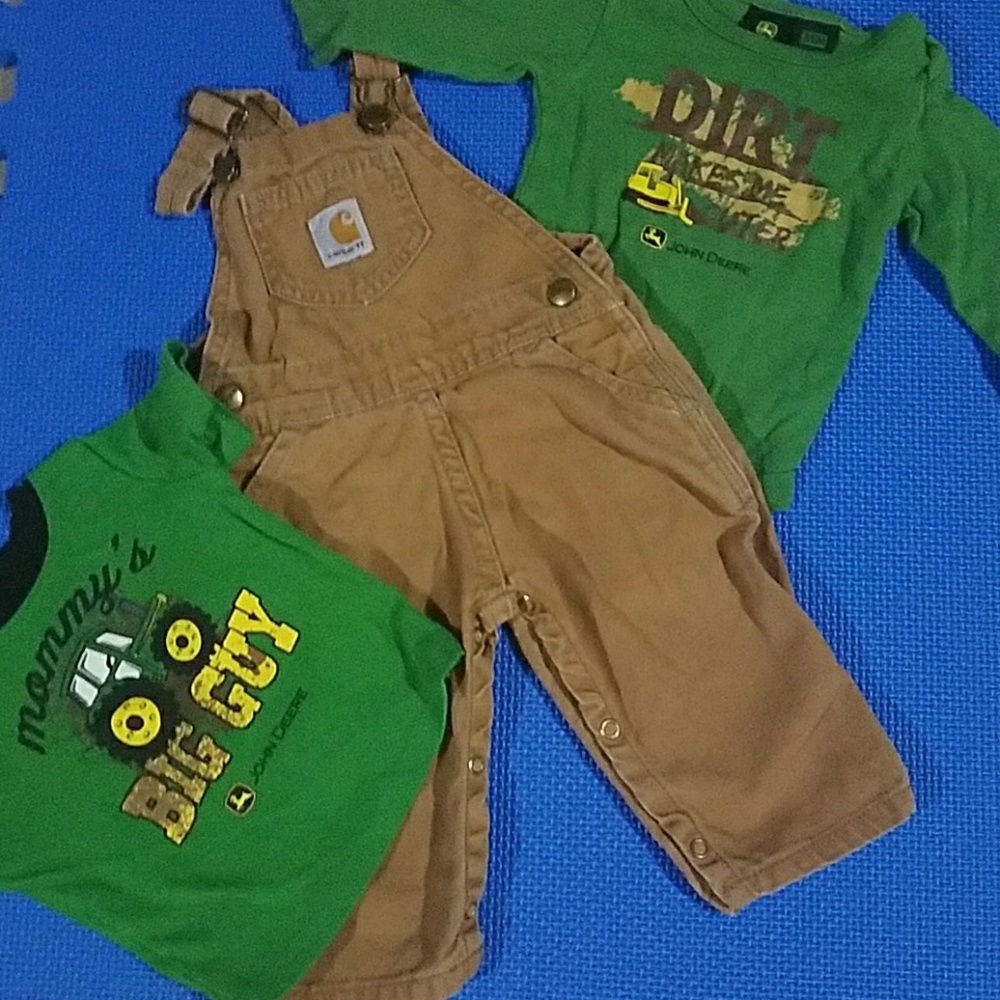 carhartt overalls and John Deere shirts