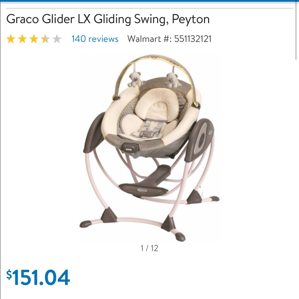 Graco lx glider swing