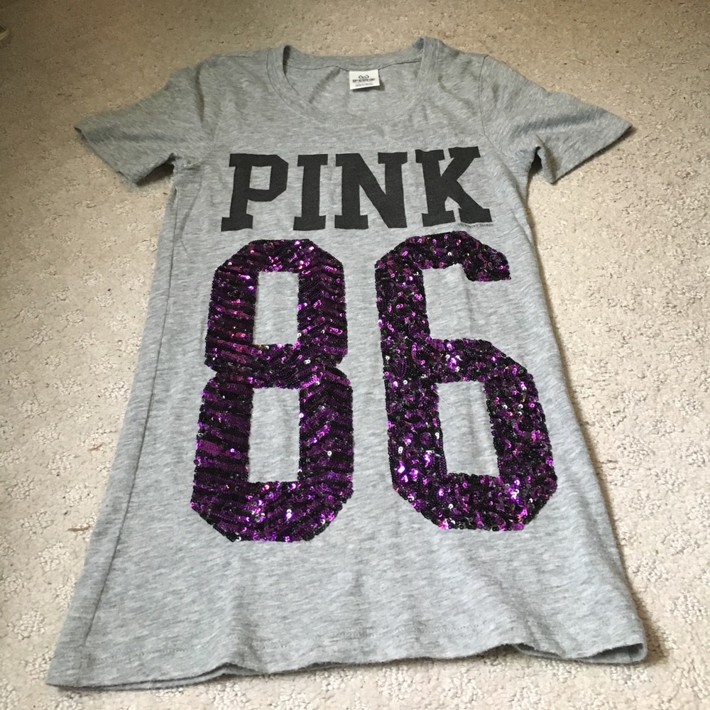 Gray PINK T-shirt
