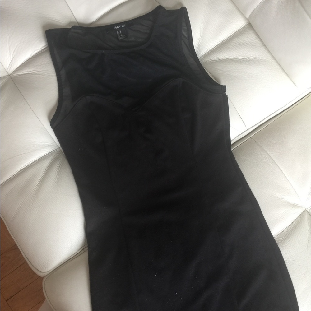 Forever 21 sheath dress with mesh inlay