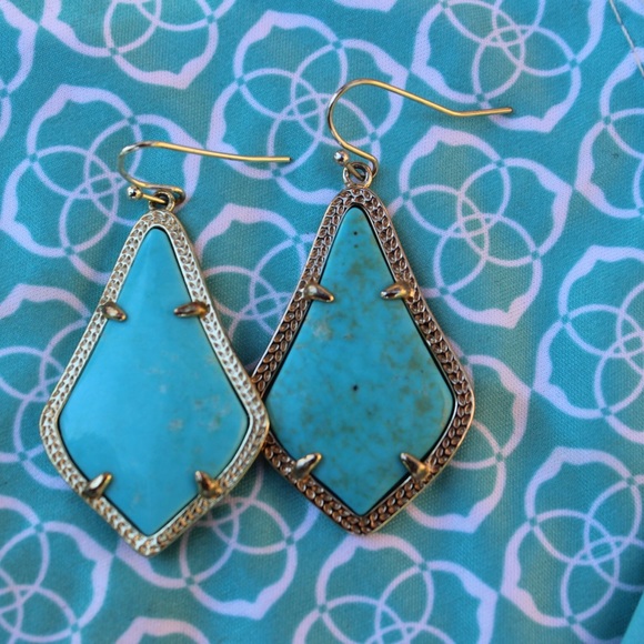 Kendra Scott Turquoise Alex Earrings - Picture 4 of 4