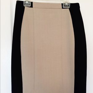 Black and Tan Pencil Skirt
