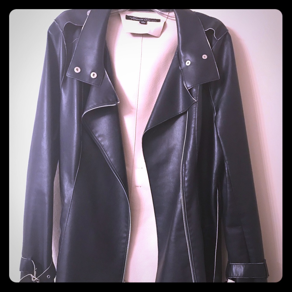 Kenneth Cole Pleather pink & navy jacket
