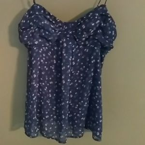 American Eagle Floral Spaghetti Strap Tan