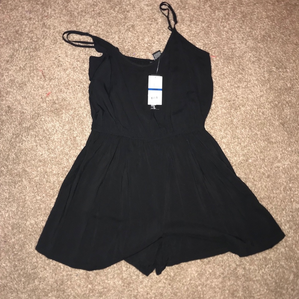 Black short romper