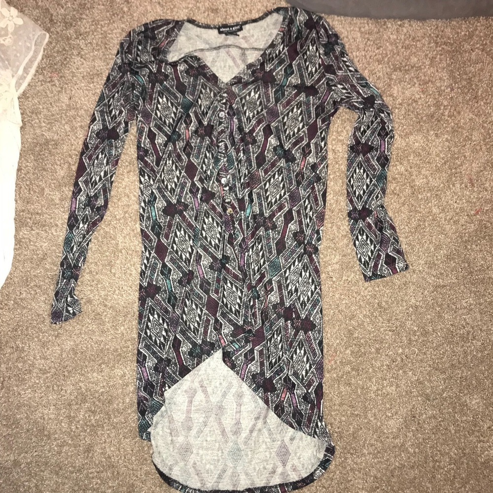 Button up long sleeve dress/top