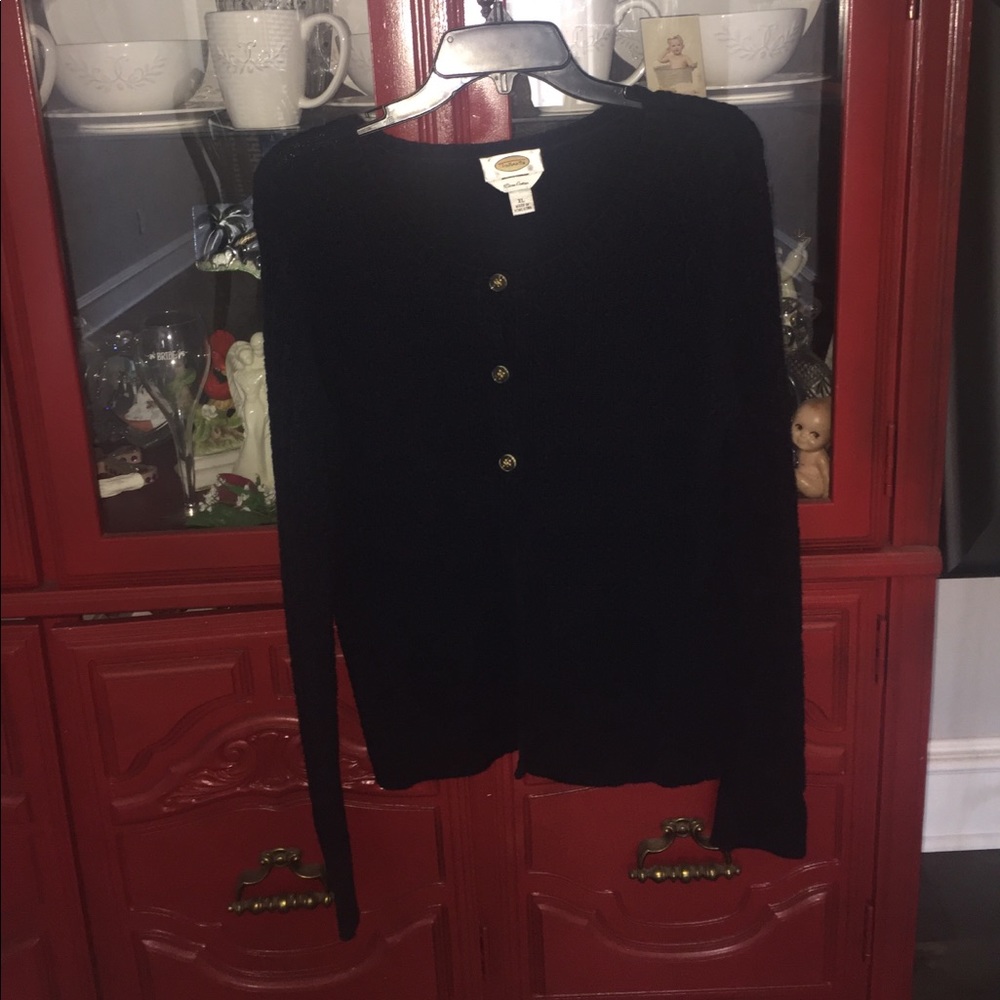 Talbot, navy cardigan
