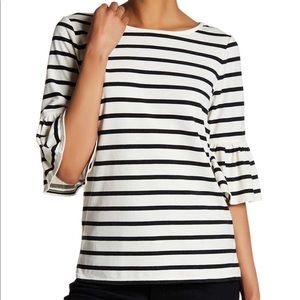 🆕Max Studio Ruffled Sleeve Knit Shirt