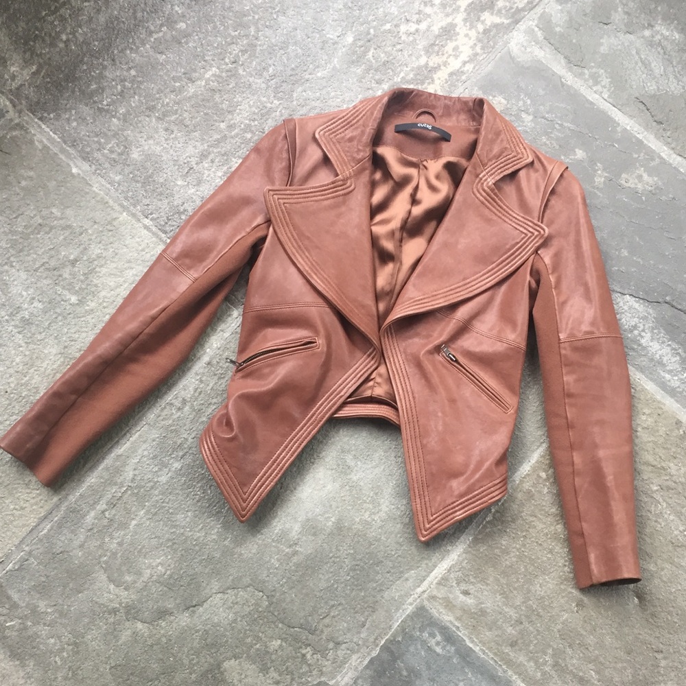 Cut25 by Yigal Azrouel brown leather jacket