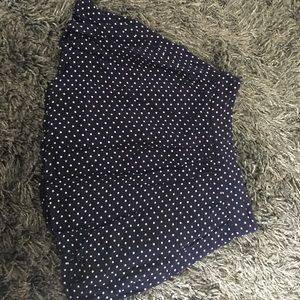 Polka dotted mini skirt