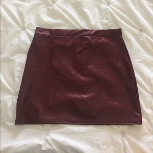 Faux leather mini skirt