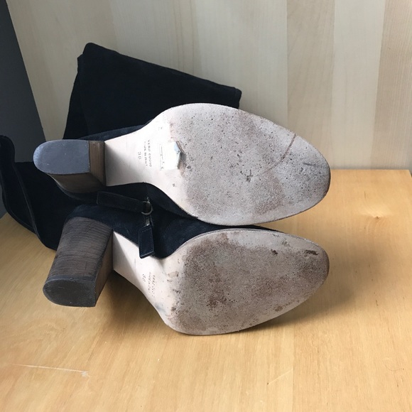 Vero Cuoio thigh high black suede boots sz 38 - Picture 3 of 7