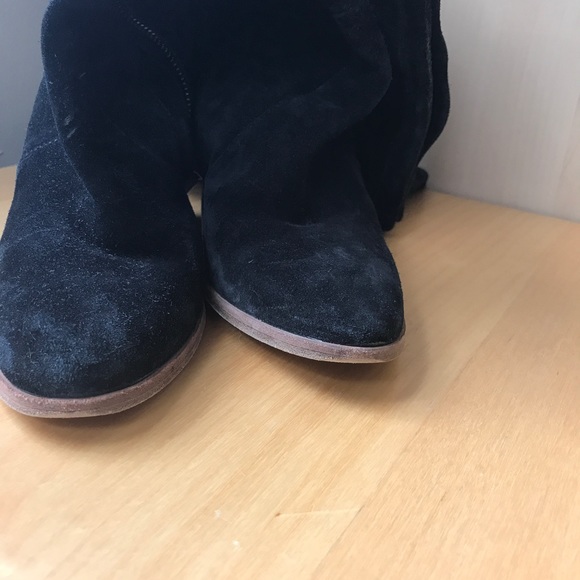 Vero Cuoio thigh high black suede boots sz 38 - Picture 4 of 7