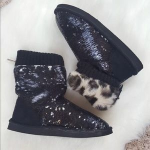 Vs sequin booties