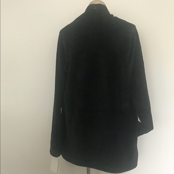 UGG Isla Black Plush Open Cardigan Lounge Sweater - Picture 6 of 8