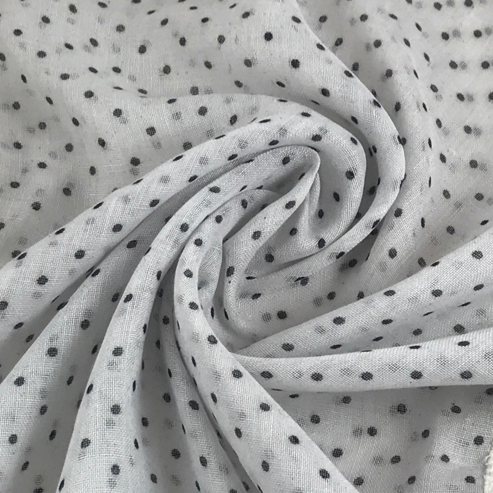 Black and White Polk a Dot Scarf for Women