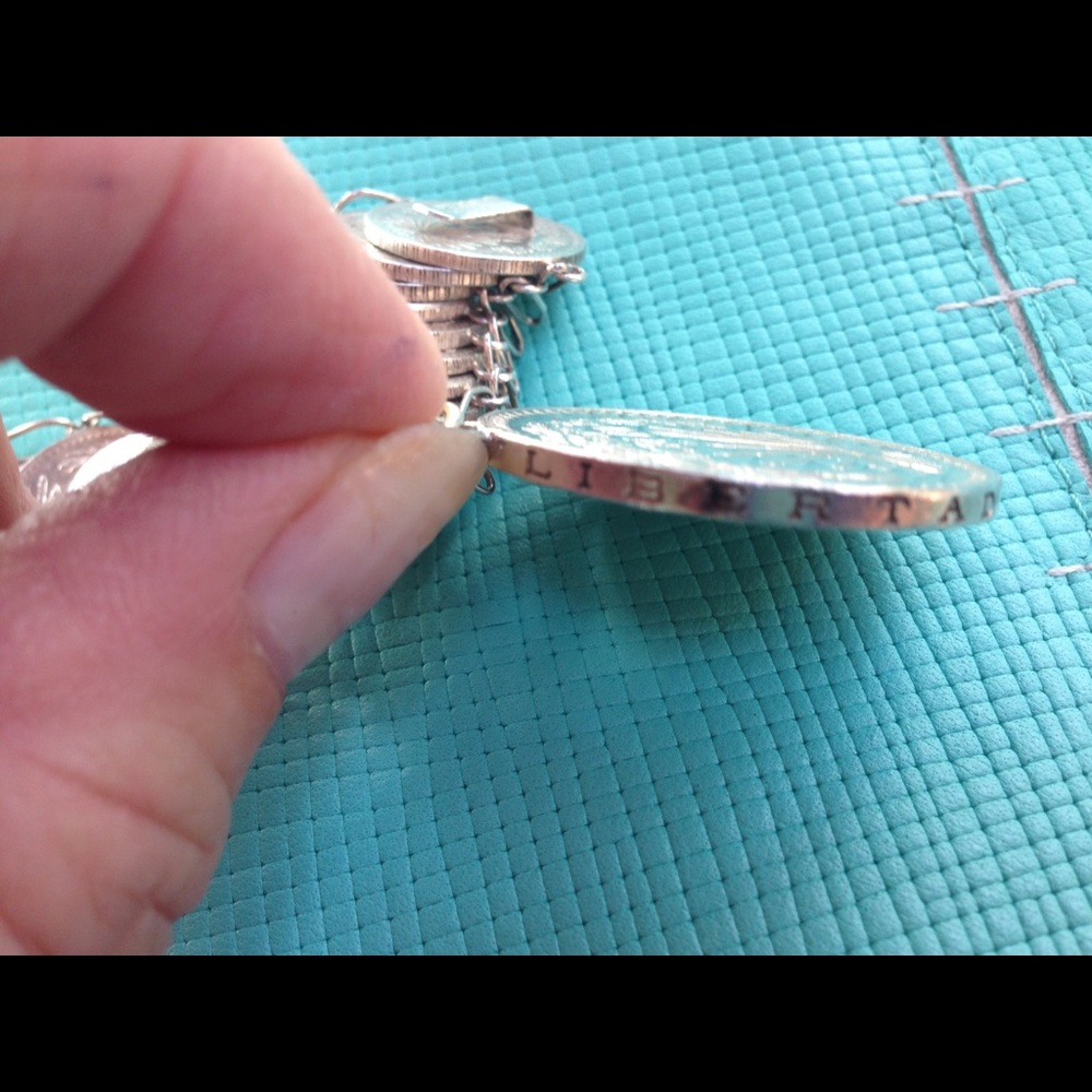 Vintage Mexican SILVER Coin Bracelet - Picture 6 of 8