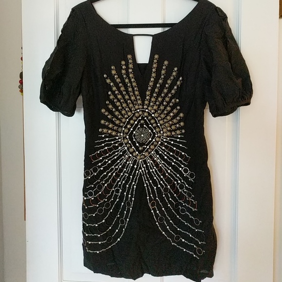 Black party dress with awesome bead details - Picture 1 of 5