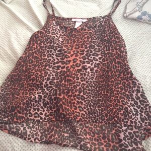 Cute cheetah print tank top