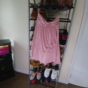 Blush pink tube dress