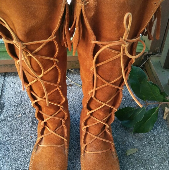 Minnetonka Shoes - Minnetonka Knee High Moccasins