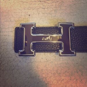 **HERMES** Designer Belt Reversible Leather