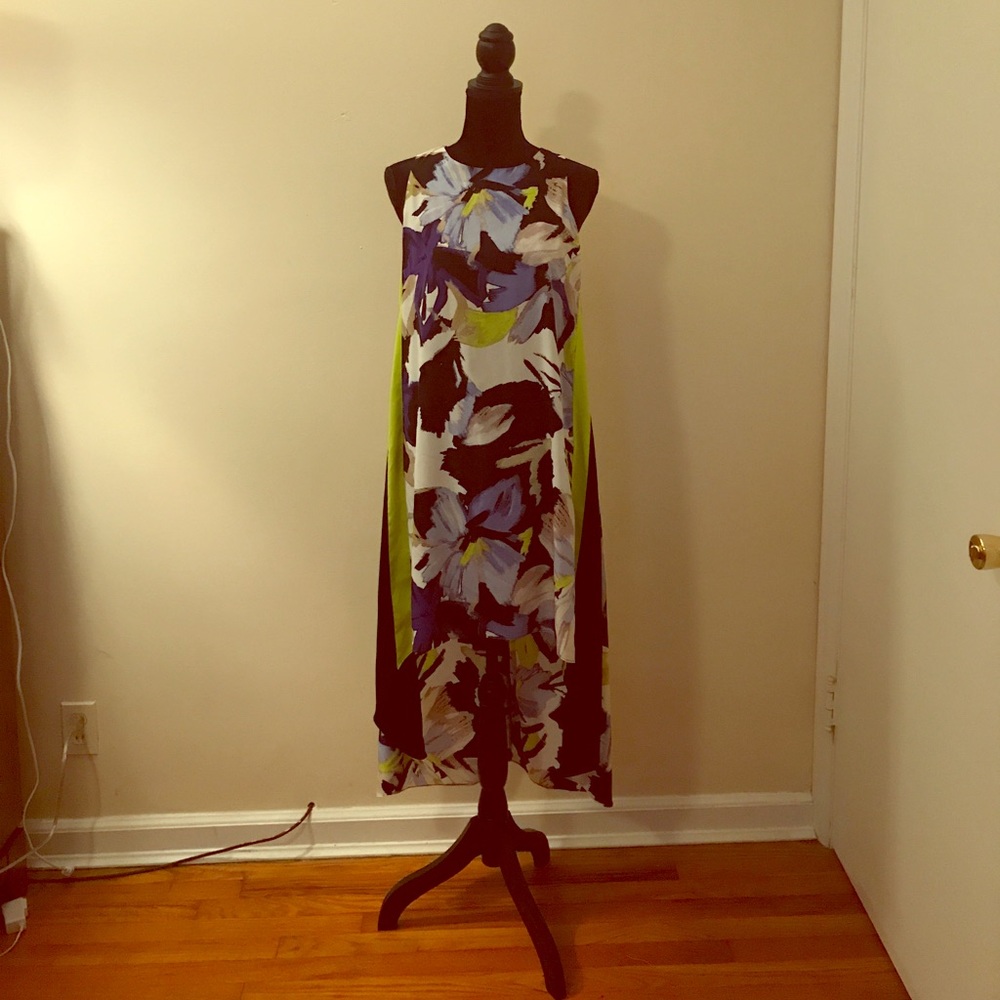 Vince Camuto High-Low Floral Dress