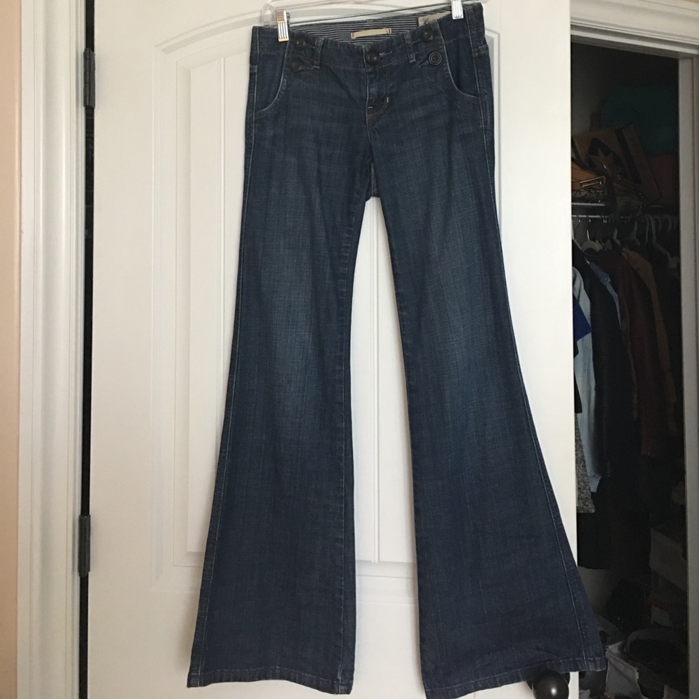 Low rise flare jeans
