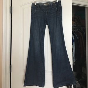 Low rise flare jeans