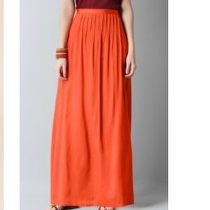 LOFT Pintucked Maxi Skirt