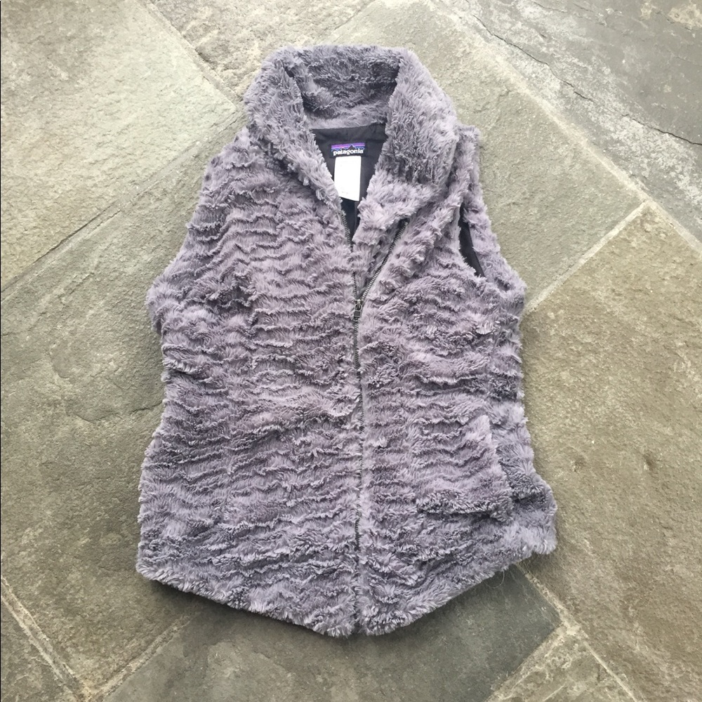 Patagonia soft faux fur vest