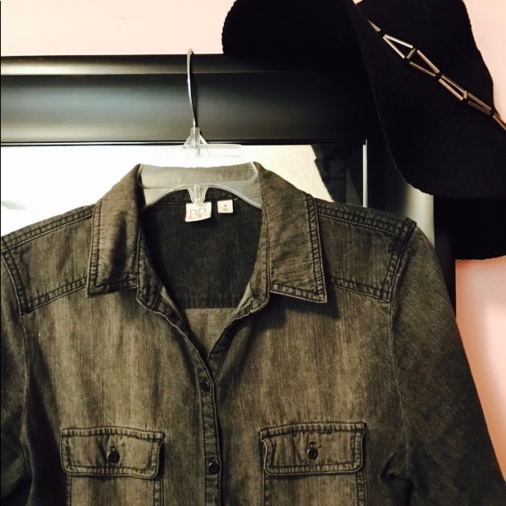 BP grey button down shirt