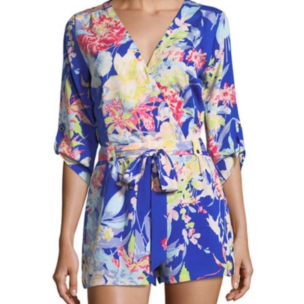 Yumi Kim Floral Waist Tie Romper...NWT