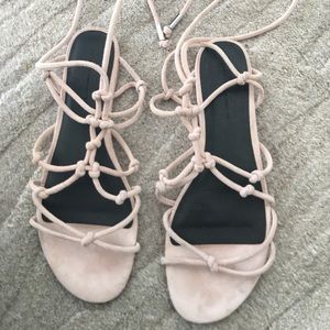 Rebecca Minkoff : Elyssa Suede Lace Up Sandals
