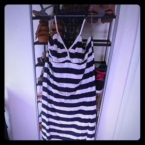 Blue and cream stripedbsummer dress