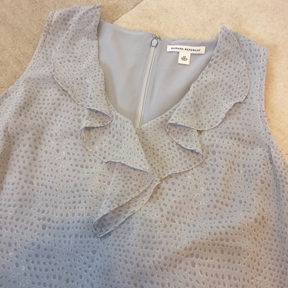 Banana Republic Cascade Ruffle-Front Shell