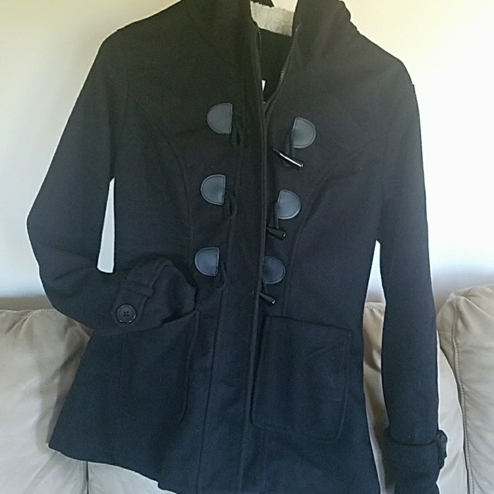 Super Soft  Sierra lined Hooded peacoat..🍁🍂