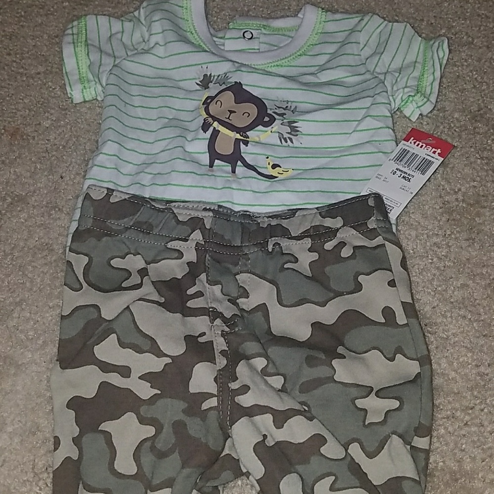 Monkey onsie and pant set