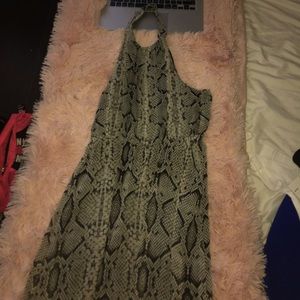 Jessica Simpson Snake pattern halter maxi dress
