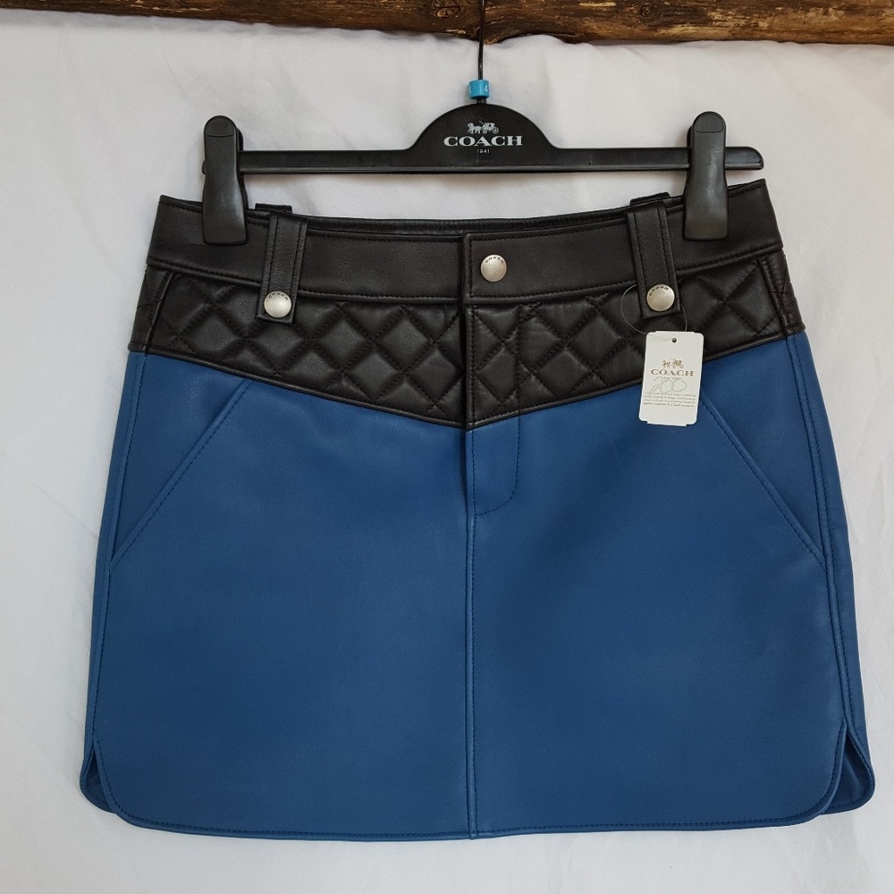 COACH leather rounded hem mini